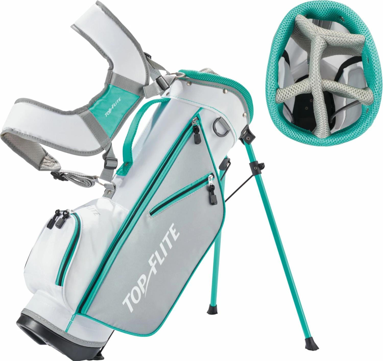 Top Flite 2019 Girls' 8-Piece Complete Set – (Height 46" – 52") For Girls' Grey/teal - Image 7