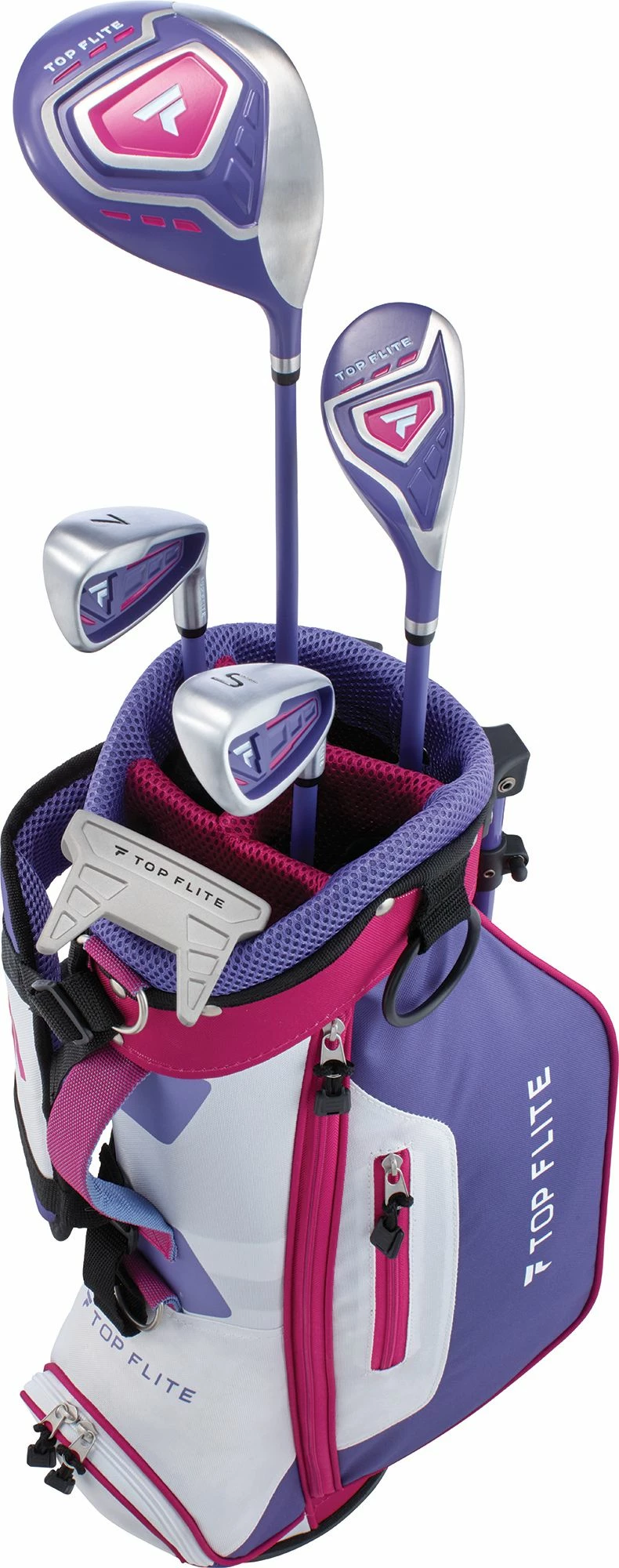 Top Flite 2022 Girls' 8-Piece Complete Set - (Height 46" - 52") For Boys' Pink/purple